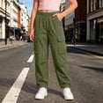 thumbnail image 2 of XIYON Girls Cargo Pants Casual Trousers for Outdoor Daily Wear Comfortable Streetwear Pants for Girls 4-5 Years, 2 of 4