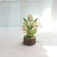 thumbnail image 1 of Plantas artificiales en maceta | Decoración de escritorio con bonsái de tulipán artificial | Plantas verdes simuladas en maceta de tronco, 1 of 6