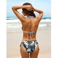 thumbnail image 4 of Maillot de Bain Bikini à Dos Nu pour Femmes, 2 Pcs, Triangle, à Ficelles, à Nouer sur les Côtés, 4 of 7