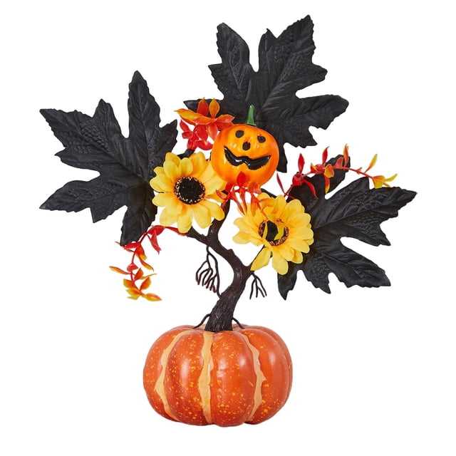 Modern Home Decor, Halloween Simulation Pumpkin Tree Decoration Autumns Thanksgiving Halloween Home Decorations Dining Table Living Room Flower Ornaments