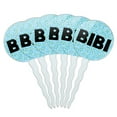 thumbnail image 1 of Bibi Cupcake Picks Toppers - Set of 6 - Blue Speckles, 1 of 1