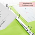 thumbnail image 1 of 3 Ring Binder 1" Economy View Binders Lime Green, Hold 175 Sheets, 2-Count, 1 of 6