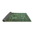 thumbnail image 2 of Ahgly Company Indoor Square Animal Turquoise Blue Traditional Area Rugs, 7' Square, 2 of 4