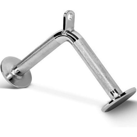 Yes4All LAT Cable Attachment, Tricep Press Down Bar with Diamond Knurl Handle, Support up to 880 lbs (Chrome - V Shaped Bar)