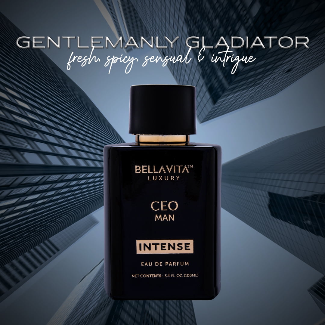 Bella Vita Luxury CEO MAN Intense Eau De Parfum Perfume for Men with Bergamot,Lavender & Orchid|Woody & Musky Long Lasting EDP Fragrance Scent, 100 Ml