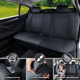 thumbnail image 6 of Fit for HONDA HR-V 2023-2026, Waterproof Leather 5 Piece Full Set Wear Resistance Beautify Interior, Black and Gray Car Seat Covers, Airbag-Compatible, 6 of 9