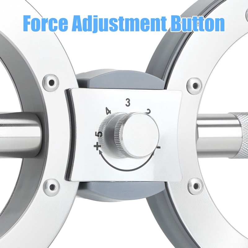 WETS 12Lbs Spinning Arm Burn Machine, 5-Level Adjustable Resistance 360° Rotating Grips Trainer, Dumbbell Multifunctional Mode Upper Body Workout Equipment for Home Gym, Silver