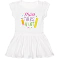 thumbnail image 3 of Inktastic Back to School Miss Talks a Lot Girls Toddler Dress, 3 of 5