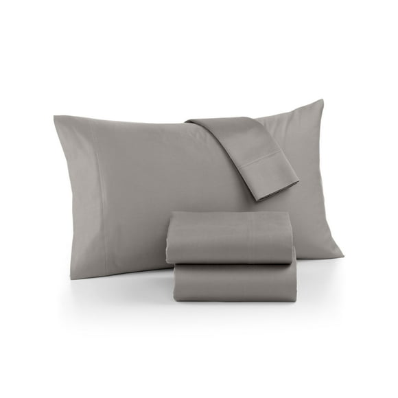 AQ TEXTILES Gray Solid 700 Thread Count Queen Sheet Set