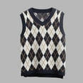 thumbnail image 3 of Christmas Sweaters for Women V Neck Pattern Knit Sweater Vest Soft Yarn Pullover Sleeveless Top For Casual Outfit And Daily Wear With Comfortable Loose Fit Design Ugly Christmas Sweaters, 3 of 3