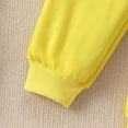 thumbnail image 6 of Girls 2Pcs Outfit Set Children Long Sleeved Hoodie Pants Cute Casual Set for 6-24 Months 2T 3T 4T 5T 6T Children Yellow,7-8 Years, 6 of 9