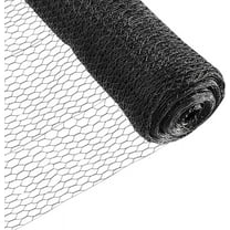 Fencer Wire 20 Gauge Black Vinyl Coated Poultry Hex Netting with 1 inch Mesh (6 ft. x 150 ft.)