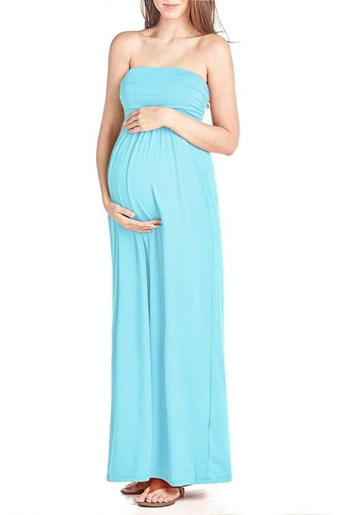 Beachcoco Tube Top Linen Maxi Dress