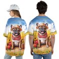 thumbnail image 5 of Vintage French Bulldog Says Hello Mother's Day Summer Sunflower Field All Over Print 3D Baseball Shirt Dog Lover Gifts Softball Sport - 12005, 5 of 6
