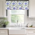 thumbnail image 3 of Valances for Windows, Purple Hydrangeas Light Filtering Window Treatment Valances for Living Room/Bedroom/Bathroom Windows, Spring Botanical Garden Florals 54"x 18" Rod Pocket Kitchen Curtains, 3 of 9