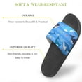 thumbnail image 3 of GZHJMY Stylish Slides for Women Men, Blue Striped Whale Soft Flexible Slip-on Sandals Slippers, 3 of 7