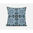 thumbnail image 2 of Sapphire White Cloverleaf Boho Suede Throw Pillow, 2 of 4