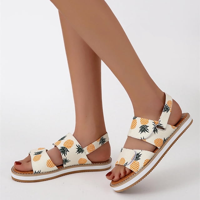 Sandalias boca de pescado Sandalias planas para mujer Sandalias de playa Wmkox8yii nm3997