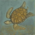 thumbnail image 2 of Wyatt Jr., Norman 12x12 Gold Ornate Wood Framed with Double Matting Museum Art Print Titled - Sea Turtle II, 2 of 4