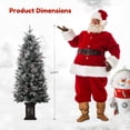 thumbnail image 2 of FOLDLIFE 4.5ft Pre-Lit Premium Snow Flocked Artificial Christmas Tree with 200 LED Lights and 8 Lighting Modes,Mini Prelit Xmas Pine Tree with Snowflake Vintage Base，for Home Indoor Outdoor Decor, 2 of 6