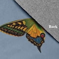 thumbnail image 2 of 5' Round Simply Daisy Colorful Butterfly Swallowtail Novelty Chenille Area Rug, Dusty Smoke Blue, 2 of 4