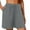 Grey, variant on LOVZFMLL Shorts for Women 2025 Trendy Casual Summer Beach Shorts with Pockets Comfy Lounge Shorts Walking Running Shorts Black M