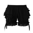 thumbnail image 4 of CHOK Womens Lace Ruffled Bloomers Pettipants Victorian Pumpkin Pants Booty Shorts Black XXL, 4 of 7