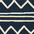 thumbnail image 3 of SAFAVIEH Kids Zigzag Striped Wool Area Rug, Navy/Ivory, 5' x 7', 3 of 6