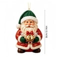 thumbnail image 4 of Cute Santa Claus Acrylic Christmas Ornaments Decorations, Xmas Hanging Tree Pendants, Seasonal Indoor Outdoor Decor for Christmas Tree Mantel Window Wall, 4 of 7