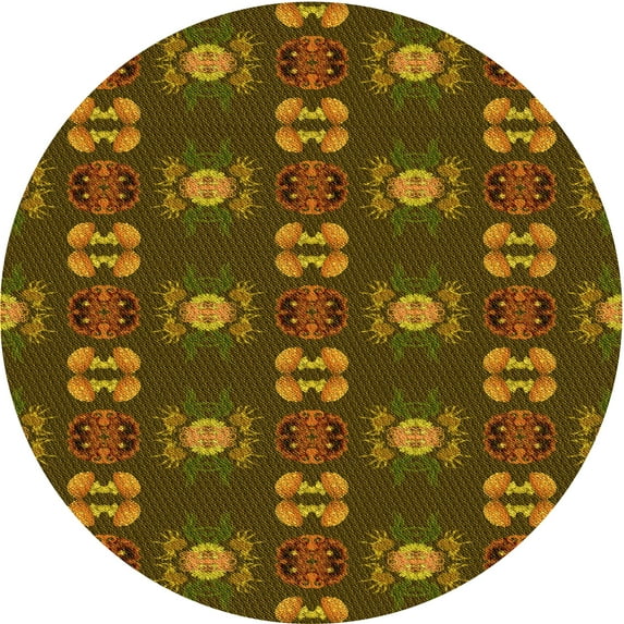 Ahgly Company Machine Washable Indoor Square Transitional Bakers Brown Area Rugs, 3' Square