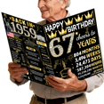thumbnail image 1 of Tarjeta de cumpleaños Joycard 67th Jumbo con sobre de 67 años, 1 of 7