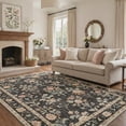 thumbnail image 3 of GENIMO 2' x 6' Runner Rug, Machine Washable Non Slip Low Pile Hallway Runner Rug for Kitchen Laundry Room, Romantic Floral, Dusty Charcoal, 3 of 6