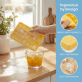 thumbnail image 6 of Axidou Ice Trays for Freezer, 3 Pack, Silicone Ice Cube Trays with Lids, BPA Free, Blue Yellow Pink, 6 of 6