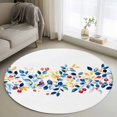 thumbnail image 3 of Eucalyptus Leaves Round Area&nbsp;Rug 3.3ft Spring Berry Plants Non-Slip&nbsp;Washable Circle Rugs Soft Felt Indoor Floor Mat for Bedroom Kitchen Living Room Bathroom, 3 of 9
