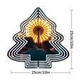 thumbnail image 7 of Metal Hanging Christmas Tree Wind Decorations - Geometric Triangular Design Spinners for Yard & Garden - Festive Outdoor Decor, 7 of 7