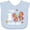 AE-Light Blue, variant on Inktastic I Am 1 Year Old Cute Smiling Butterfly with Flowers Girls Baby Bib