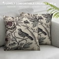 thumbnail image 3 of JEUXUS Floral Pattern Bouquets of Spring Flowers Black and White Square Throw Waist Pillow Case Decorative Cushion Cover Pillowcase Sofa, 3 of 5