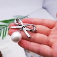 thumbnail image 4 of Fashion Butterfly Bow Brooch Pin with Pearl Wedding Brooch for Women -, 4 of 9