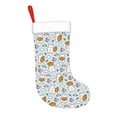 thumbnail image 2 of Balery Cute Rabbit Hold Carrot Pattern Christmas Stockings with Initials, 18" Large Knit Christmas Stocking,Xmas Stocking for Kids, Holiday and Family Stocking, 2 of 7