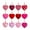Red, variant on YoeXGDS 12 Pieces 4inch Valentines FeltHeart Ornaments Hanging Valentine Decorations FeltHearts Ornaments for Tree Heart Decorations Hanging for Wedding Party Decor