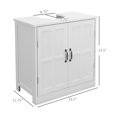 thumbnail image 3 of Bathroom Sink Cabinet,Pedestal Sink Cabinet with Adjustable Shelf,White,White Particle Board Bath Faucets Bathroom Vanities, 3 of 9