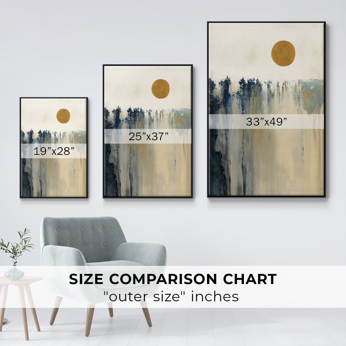 Equilibrium Framed Premium Gallery Wrapped Canvas - Ready to Hang - 27 x 41 - Black Floating Frame