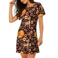 thumbnail image 2 of Lsque Woodland Creatures Floral Pattern Nightgowns for Women Sleep Shirts Short Sleeve Nightshirt Pullover Nightdress Soft Sleepwear Relaxed Fit Nightdress, 2 of 6