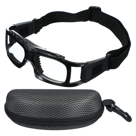 Uxcell Adjustable Professional Sports Goggles, Unisex Safety Glasses Black
