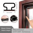 thumbnail image 2 of 6 Meters Rubber Stripping Door Seal Strip, D-Shape Soundproof Seal Strip Weather Stripping, Self-Adhesive, 2 of 5