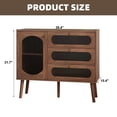 thumbnail image 6 of YINGYING  Modern Sideboard Buffet Cabinet, 39.37 Coffee Bar Cabinet with 3 Drawers & Door, Wooden Accent Cabinet with Shelves, Kitchen Storage Cabinet for Living Room, Entryway, 6 of 12