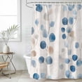 thumbnail image 6 of Blue Brown Botanical Shower Curtain Set - Extra Long 72" x 96" Washable Bathtub Curtain with 12 Hooks, Pastoral Summer Leaves Watercolor Waterproof Fabric Stall Shower Curtains for Bathroom Décor, 6 of 6