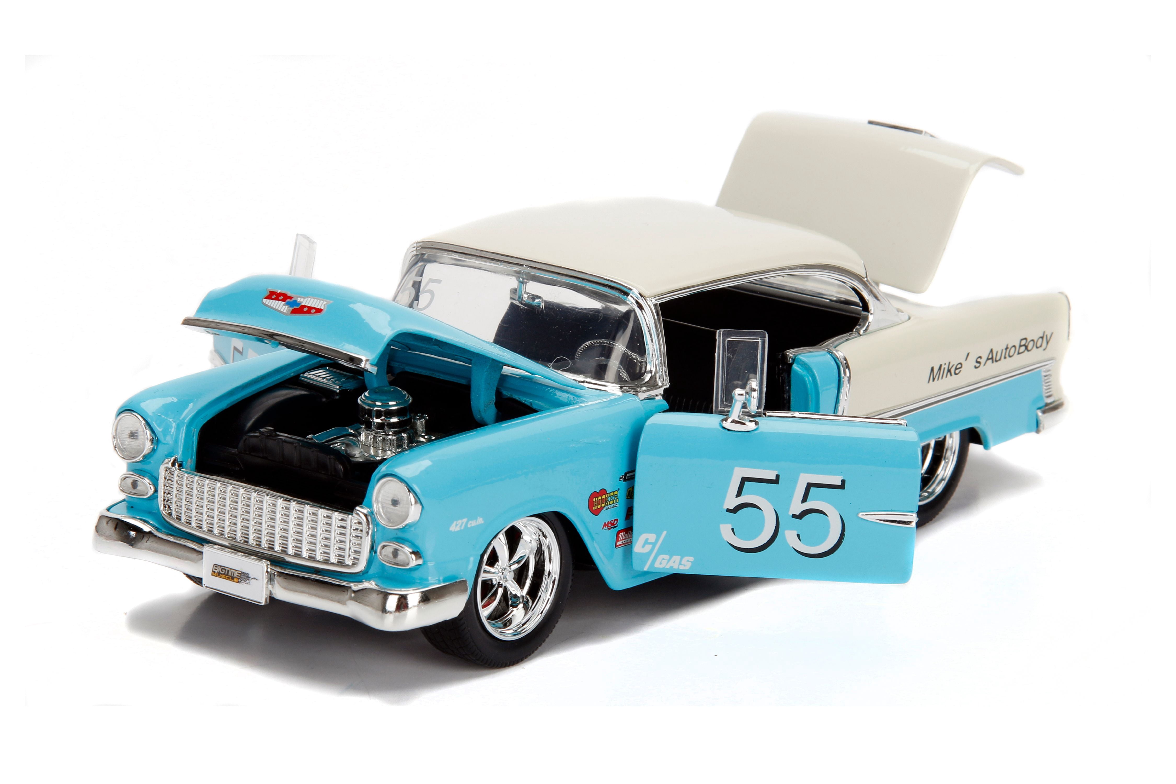 Big Time Muscle Die Cast, 1:24 Scale Vehicle, 1955 Chevy Bel Air Play Vehicle(Selections May Vary)