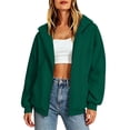 thumbnail image 4 of Enjoytime Womens Hoodies Long Sleeve Casual Zip Up Sweatshirt Fall Fashion Solid Color Lightweight Hoodie Jacket, 4 of 8