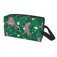 thumbnail image 2 of Goofa Tropical Leopard Printed Toiletry Bag with Handle,Large Capacity Travel Makeup Cosmetic Bag for Women, Carry on Airport Airline Compliant Bag, 2 of 9